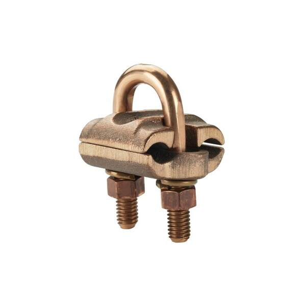 Bronze Grounding Clamp, U-Bolt, 2 cables